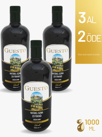 GUESTO Premium Natural Sızma Soğuk Sıkım Zeytinyağı 1 L