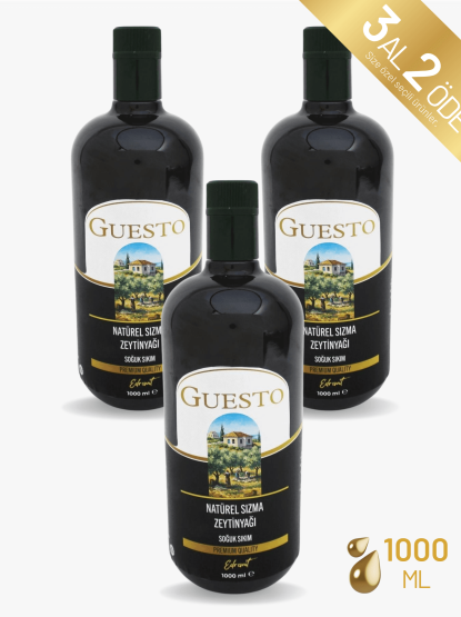GUESTO Premium Natural Sızma Soğuk Sıkım Zeytinyağı 1X3 L