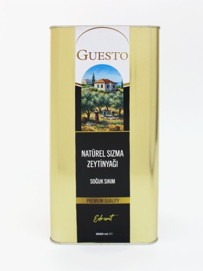 GUESTO Premium Natürel Sızma Soğuk Sıkım Zeytinyağı 5 L